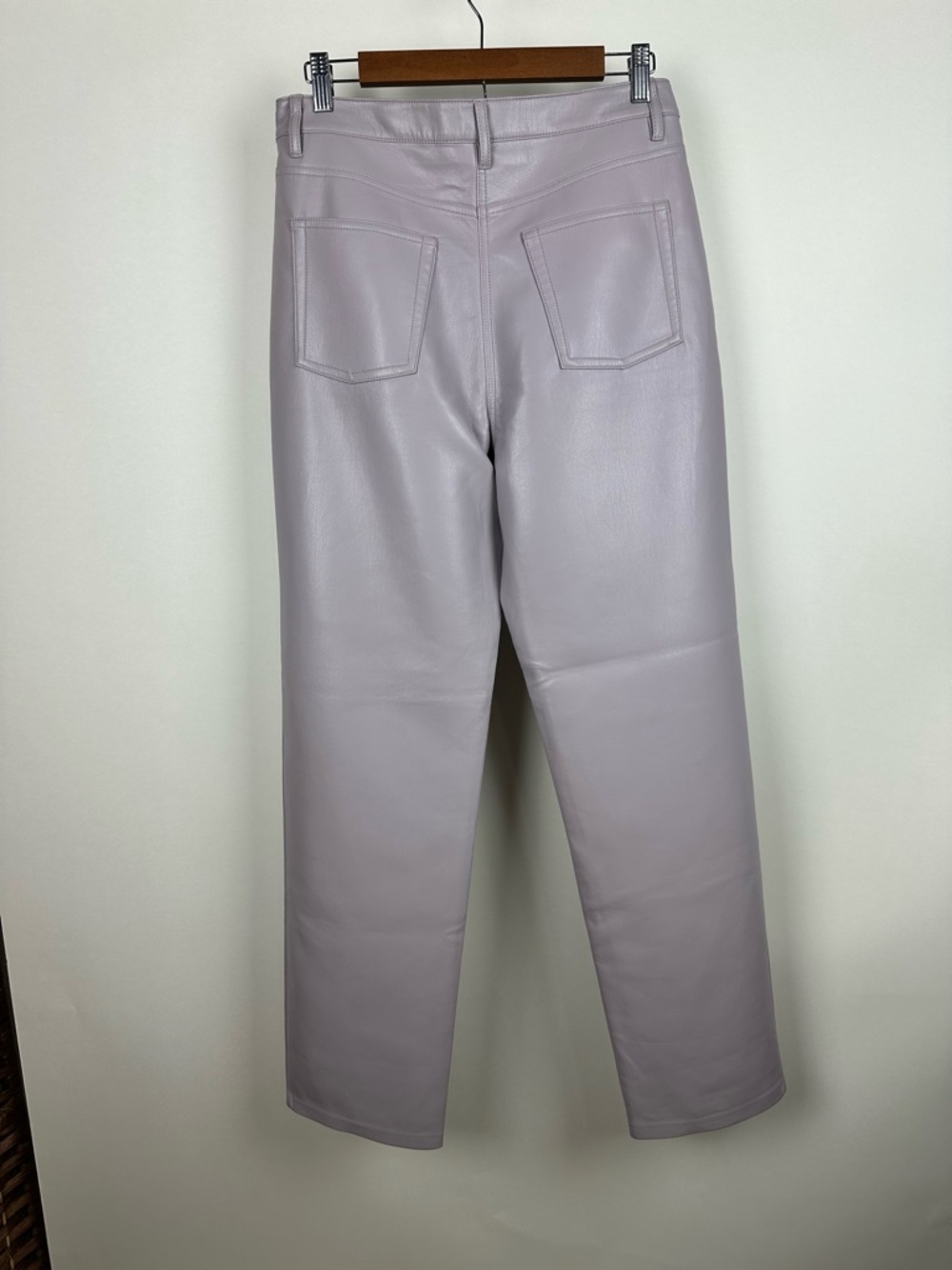 Aritzia Wilfred Melina Pant Vegan Leather High Rise Straight Leg - Picture 7 of 16